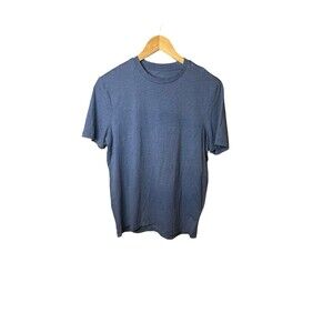 Tahari Mens Small Blue Crew Neck T Shirt Short Sleeve Casual Basic EUC